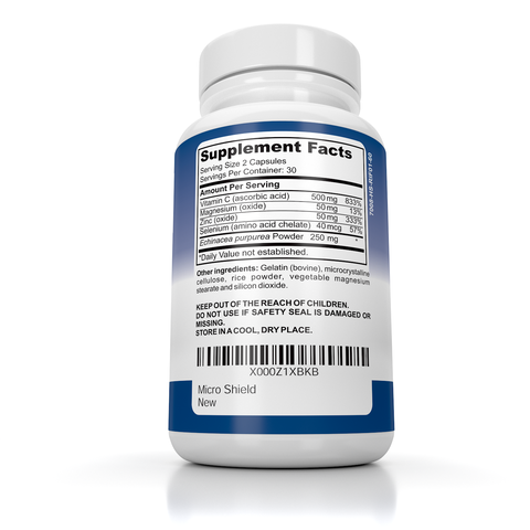 Image of Immune System Booster- Support for Common Colds and Prevention- Formula contains Echinacea, Zinc, Selenium, Magnesium & Vitamin C for Defense from Bacteria- 60 Capsules