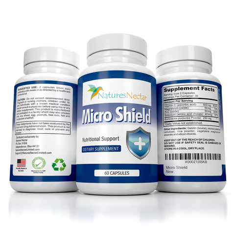 Image of Immune System Booster- Support for Common Colds and Prevention- Formula contains Echinacea, Zinc, Selenium, Magnesium & Vitamin C for Defense from Bacteria- 60 Capsules