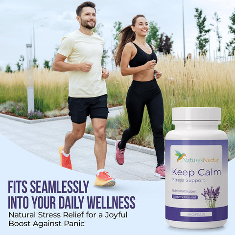 Image of Nature's Nectar Anxiety and Stress Relief Supplements – Keep Calm Capsules with Ashwagandha, GABA, Magnesium & 5-HTP – Nervousness & Irritability Mood Supports Relaxation Lemon Balm 60 Filled Capsules