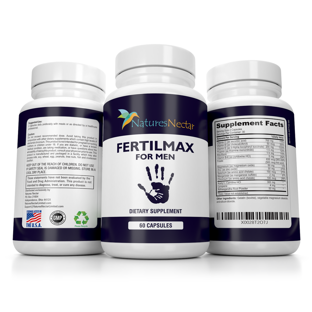 Male fertility supplements - Advanced Fertility Blend For Men Helps to Increase Sperm Health, Count, Volume and Rate of Conception - Conceive and Get Pregnant Fast with Semen Aid Booster Supplement